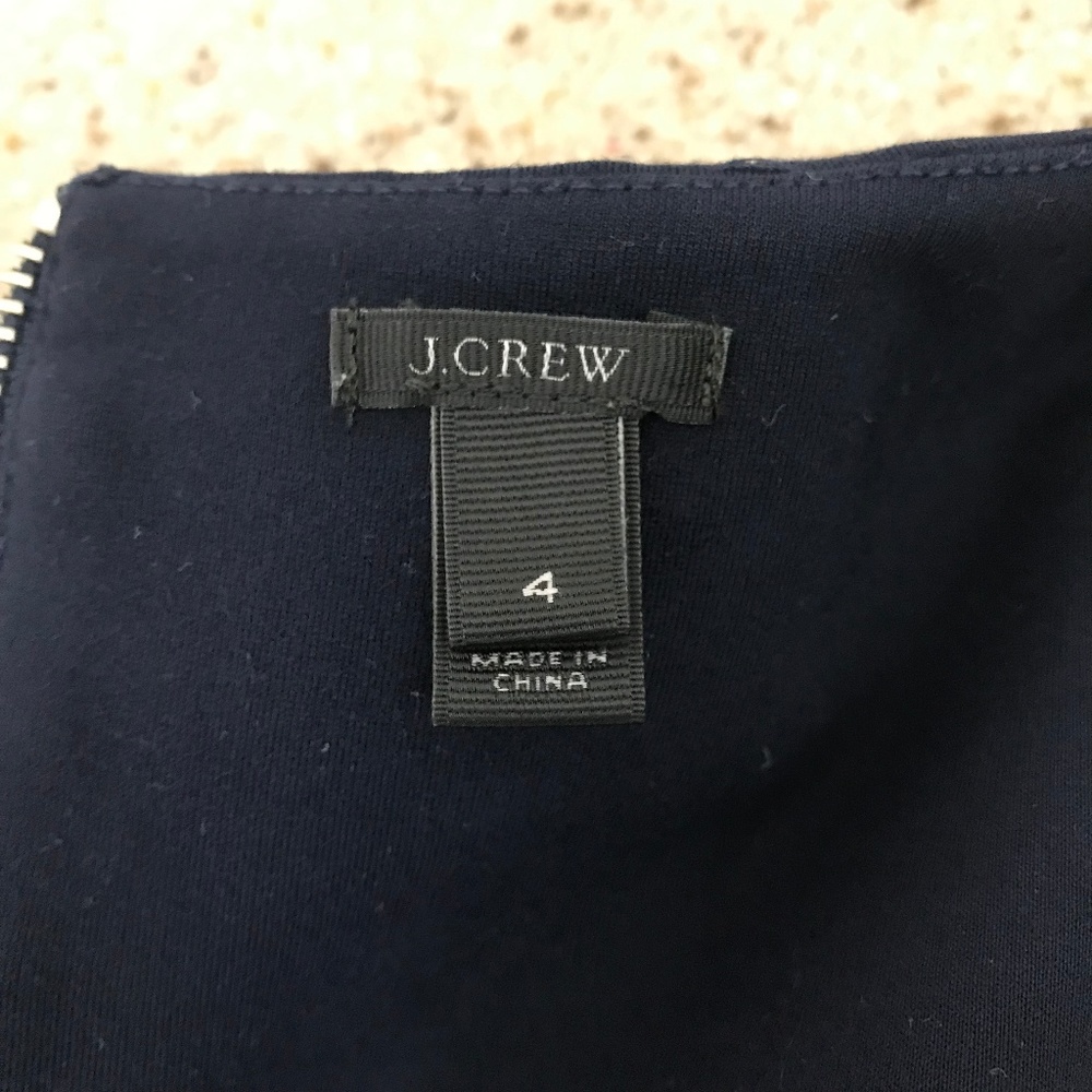J. Crew Navy Scuba Dress Size 4 - Picture 7 of 8